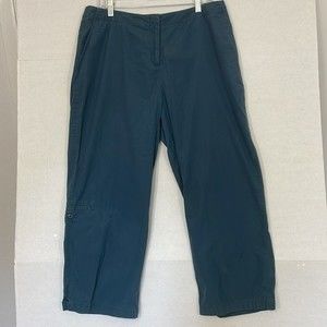 J. Jill Teal Cropped Wide-Leg Pants